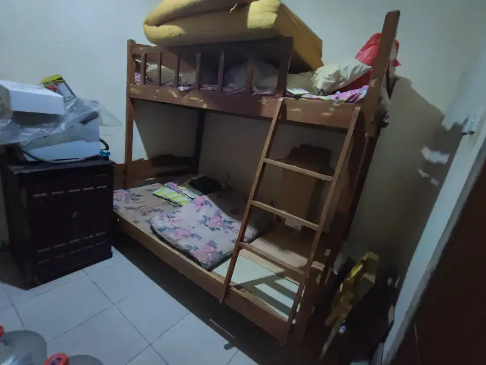 Jual tempat tidur susun kayu jati