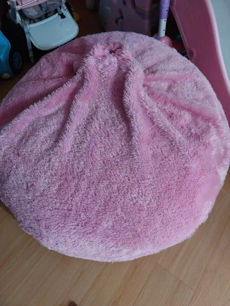 Bean bag tempat duduk bola santai bulu