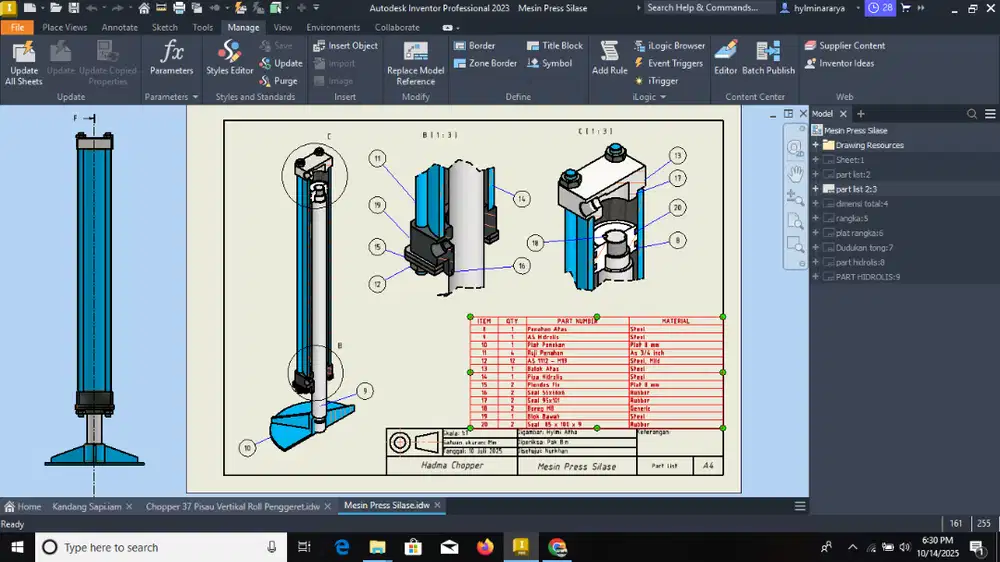 JASA GAMBAR TEKNIK MESIN