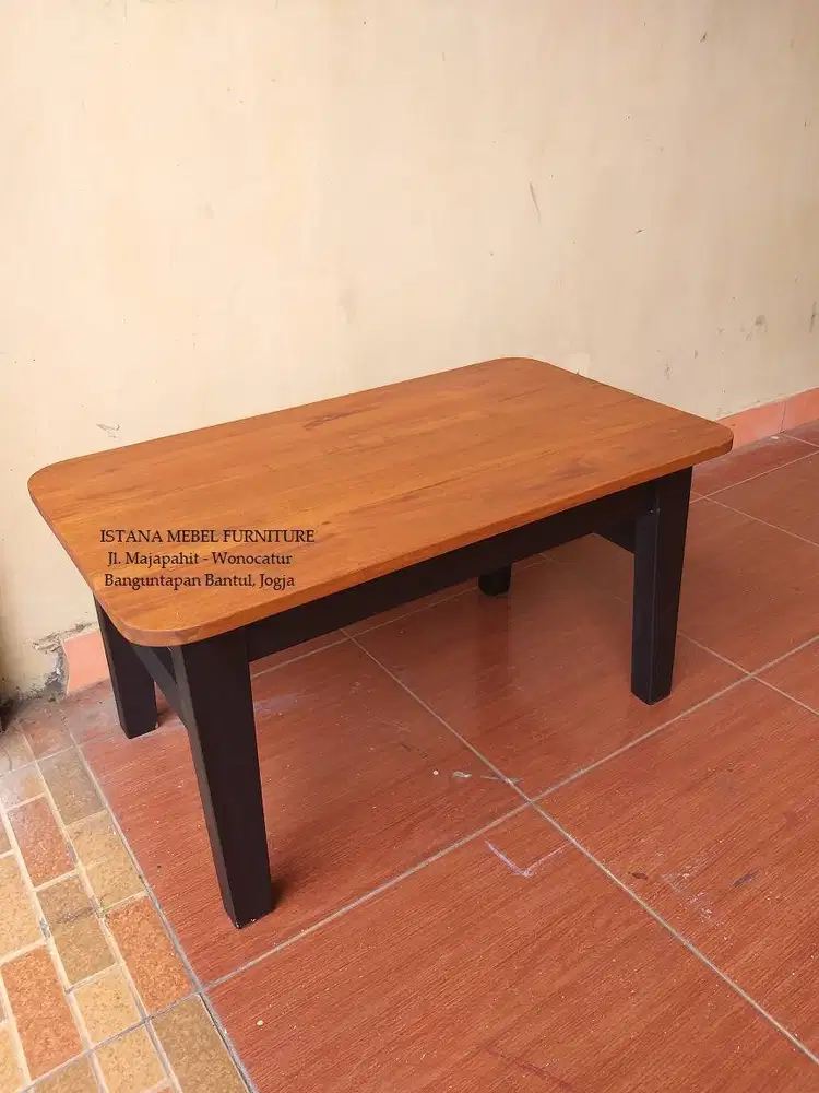 Meja Laptop Tulis Belajar Komputer Kost Pendek Lesehan Kayu Mahoni #BS