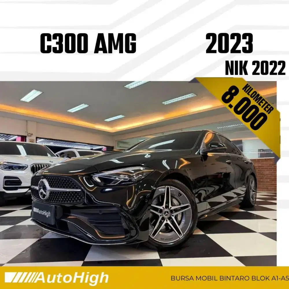 DP10% [Km8.000] C300 AMG 2022 Black Reg 2024 #AUTOHIGH