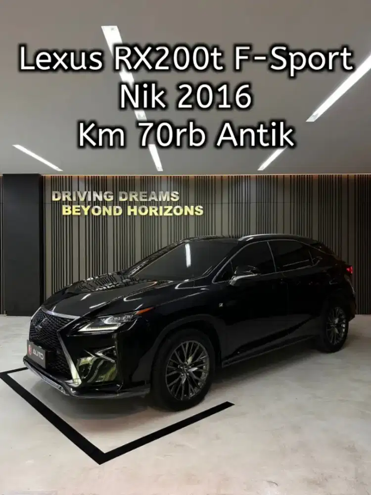Lexus RX200 RX200T F-Sport 2017 Hitam Km74rb L17RSM Nik 2016