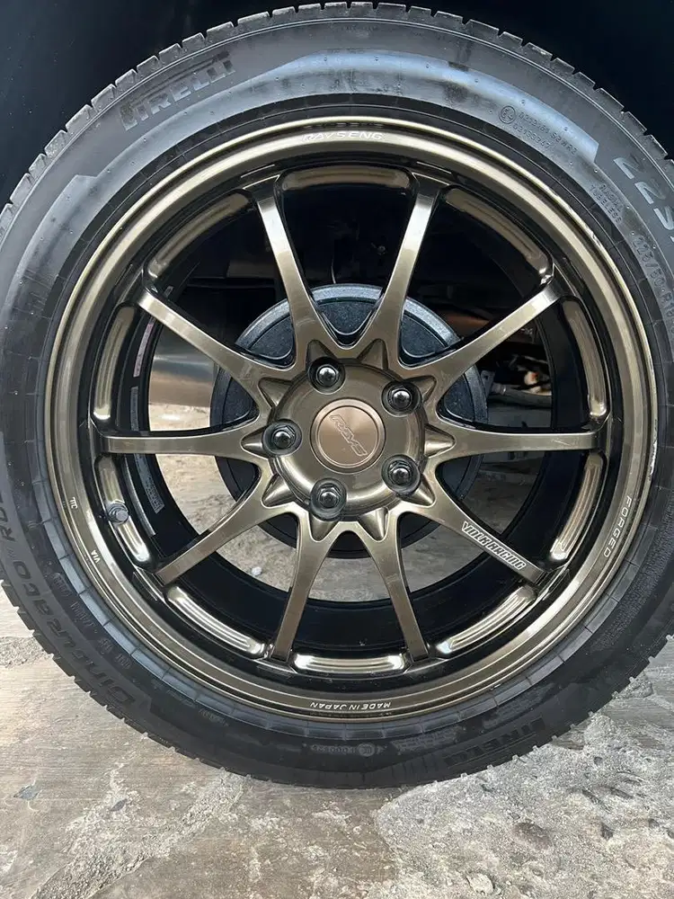 Velg Rays R18 Ori Japan + Ban Pireli