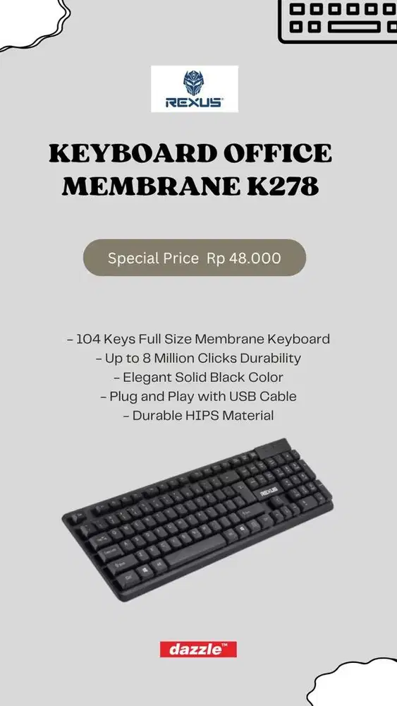 Wireless keyboard K278 rexus