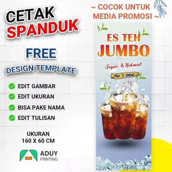 FLYER SPANDUK BANNER BROSUR BACKDROP DESAIN YUK AJA ! DEPOK