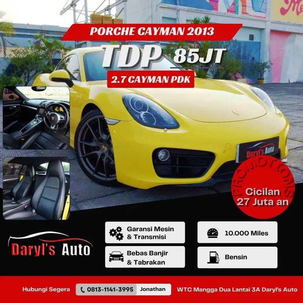 [LOW KM] Porsche Cayman 981 PDK Sport Chrono 2013
