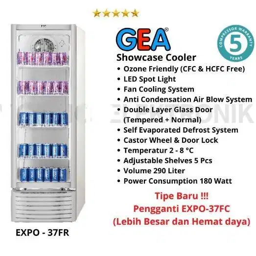 GEA Showcase EXPO37FR / Rak Lemari Pendingin Kaca EXPO 37 FR
