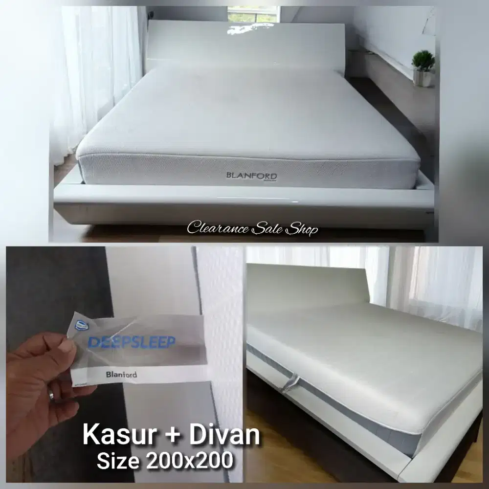 Kasur LATEX Simmons Blanford Fullset Lengkap