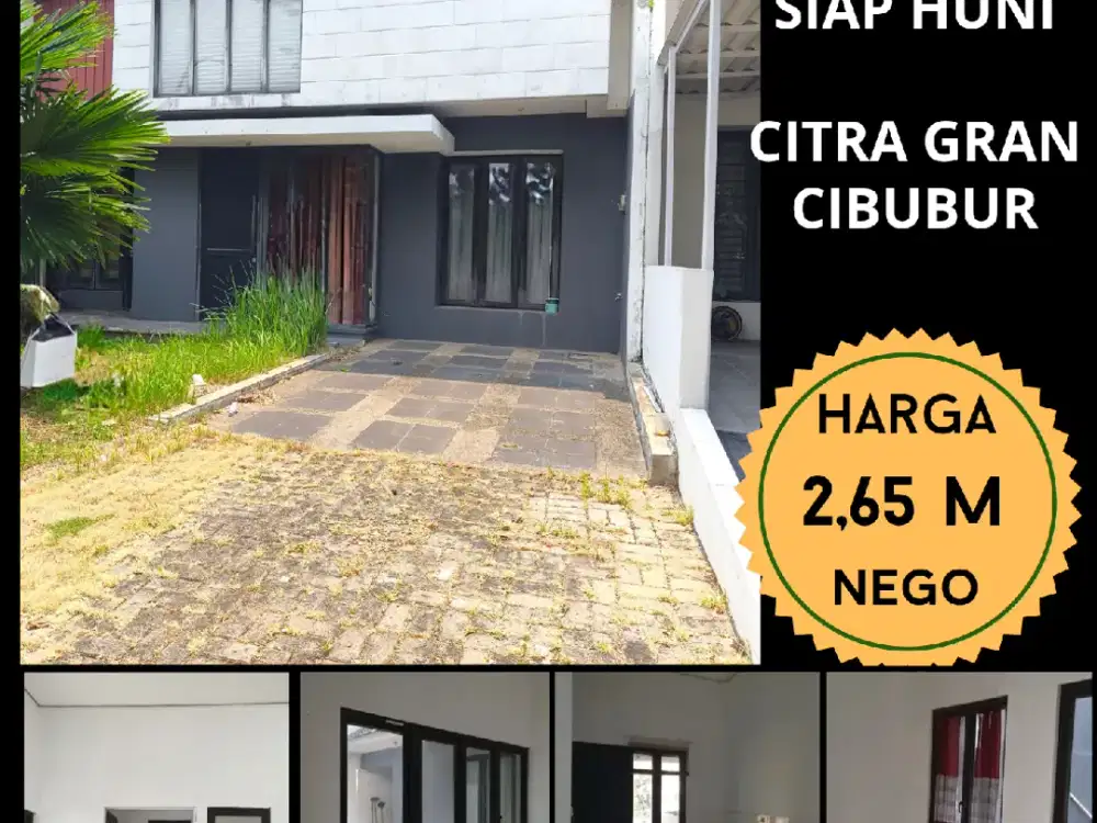 JUAL CEPAT HARGA DIBAWAH PASAR! Rumah siap huni di CitraGran Cibubur