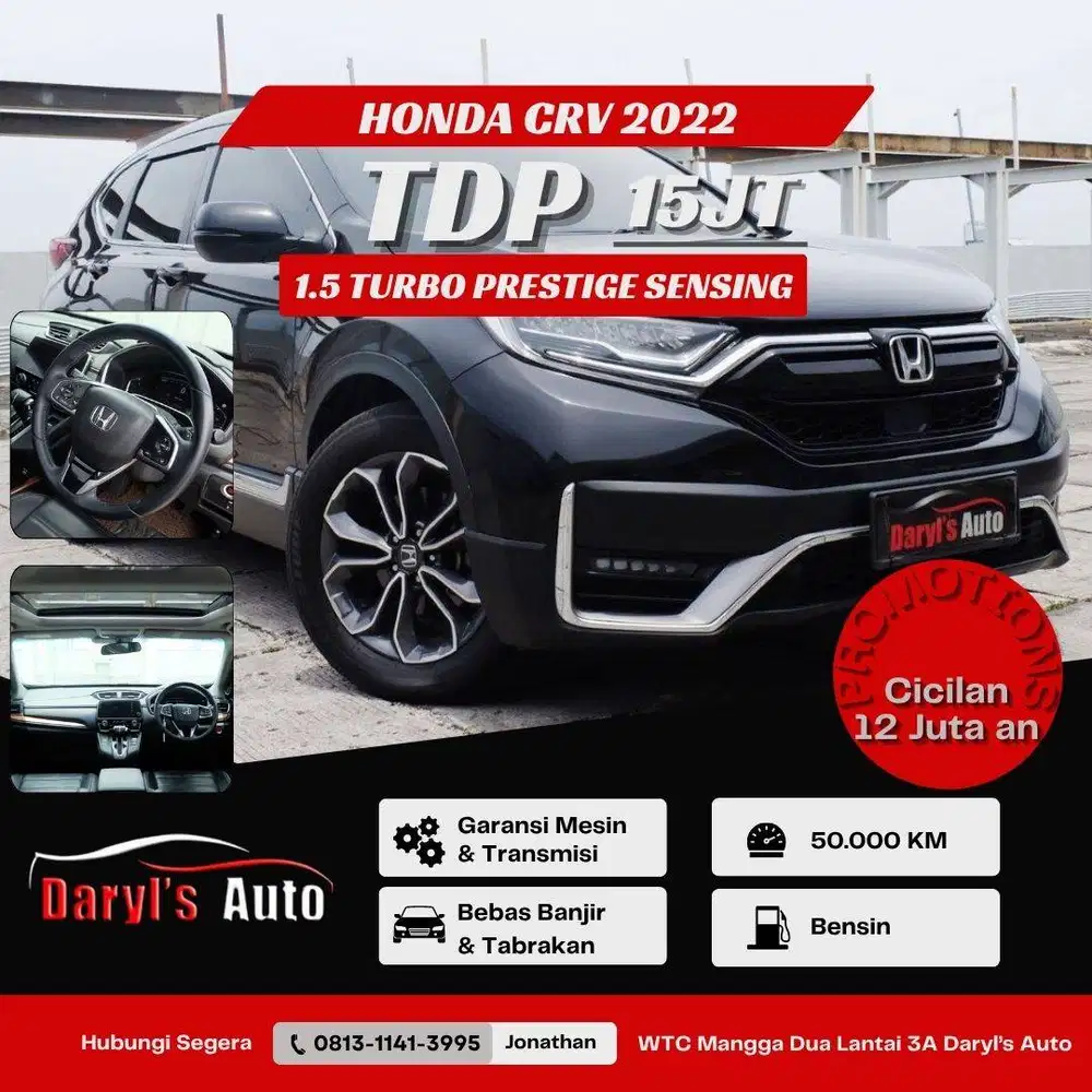 Honda CRV 1.5 Turbo Prestige Sensing 2022 Tdp Minim