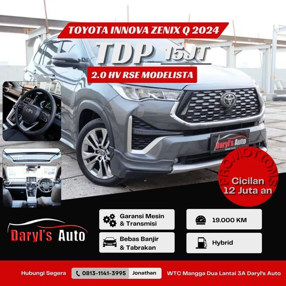 Toyota Innova Zenix Q Hybrid Modelista TSS RSE HV 2024
