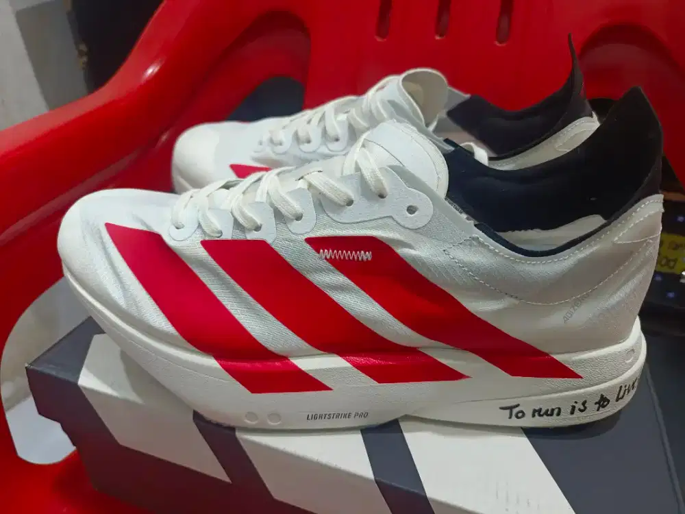 Sepatu Running Adidas Adizero Adios pro 4 colab off white uk 44 new