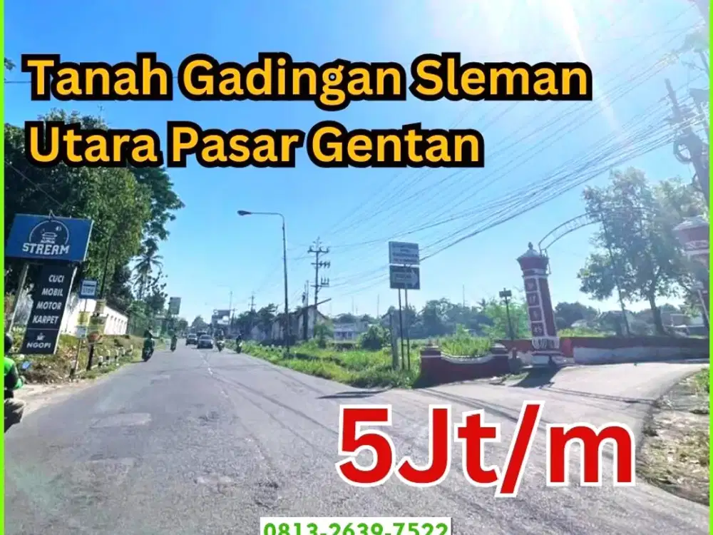 Kapling 249 m di Utara Pasar Gentan Sleman Cocok Hunian