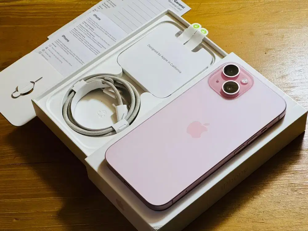 iPhone 15 128GB iBox BH100% Pink Garansi ON