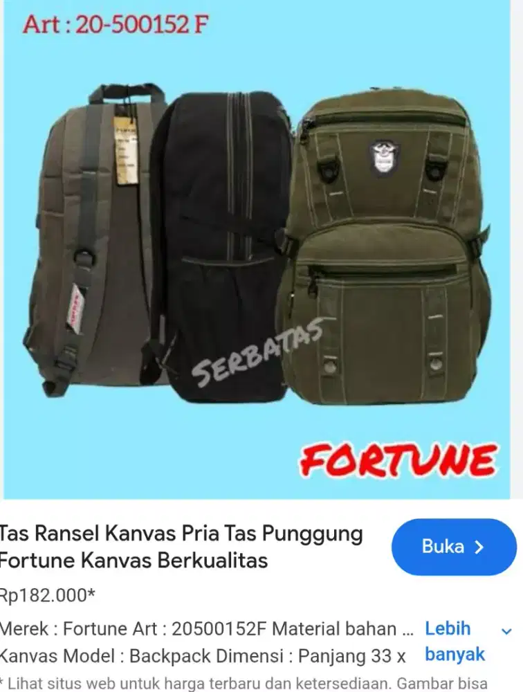 TAS RANSEL KANVAS
