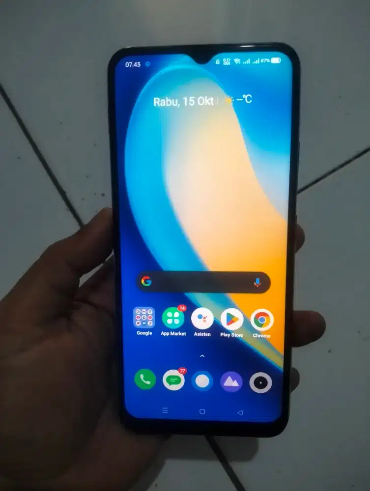 Realme C15 ram 4/64 nominus siap pakai batre awet hp Chasan