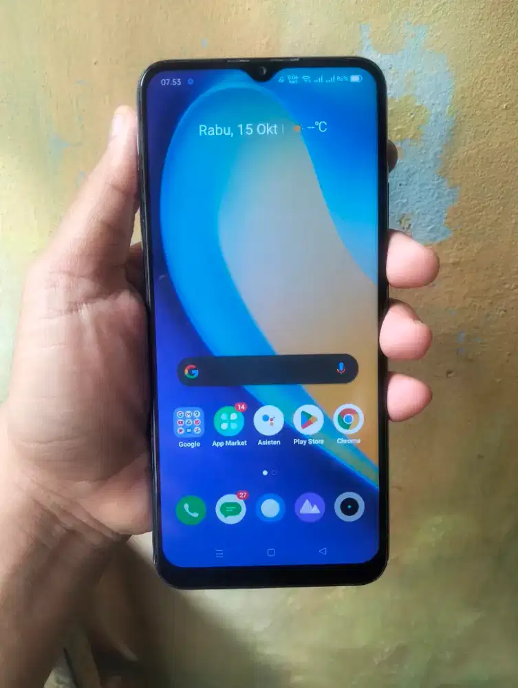 Realme C15 ram 4/64 nominus siap pakai batre awet hp dan charger saja
