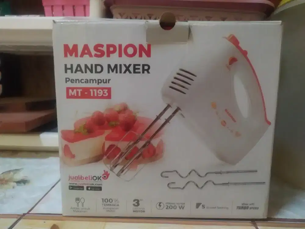 Hand Mixer Maspion Mulus 95%