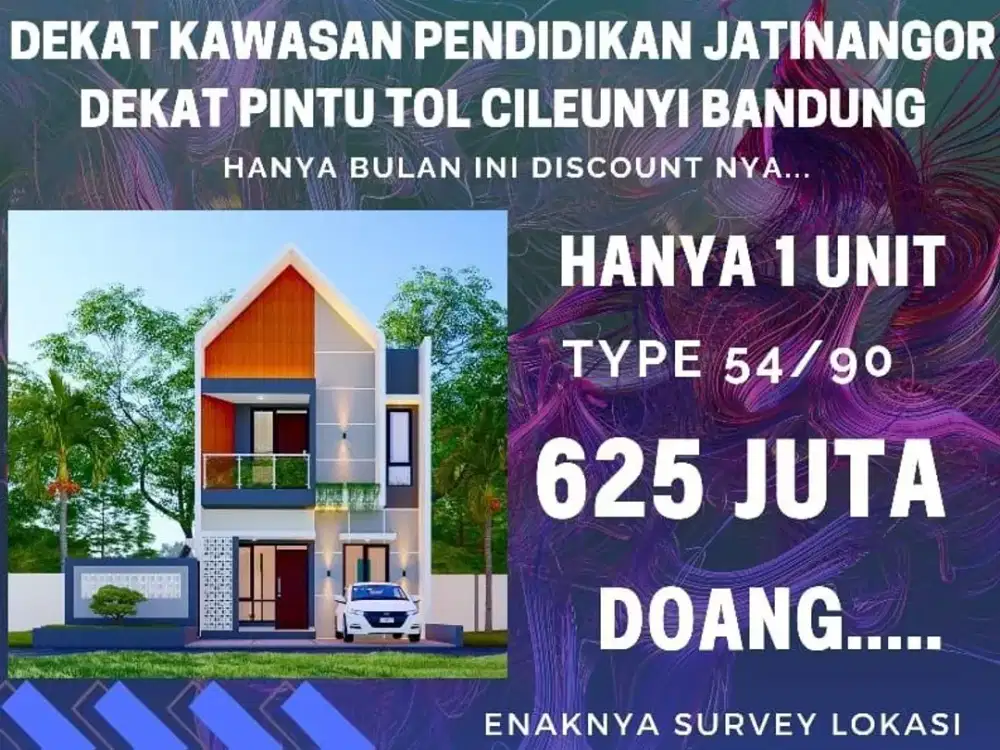 PROMO Rumah 2 Lantai Murah Dekat ITB UNPAD Jatinangor, Jual Dijual