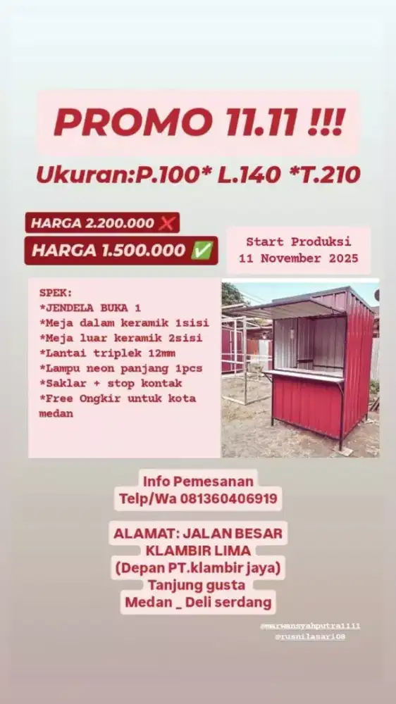 Booth Container Promo!!