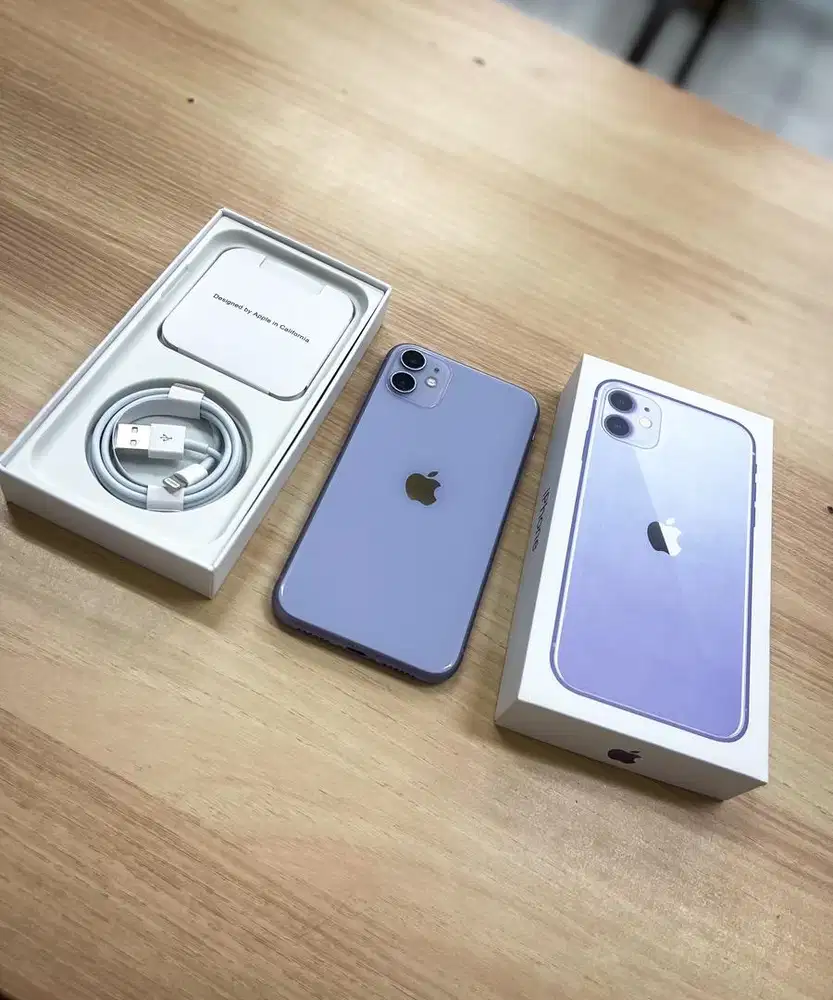 iPhone 11 Purple 128GB fullset MULUS !