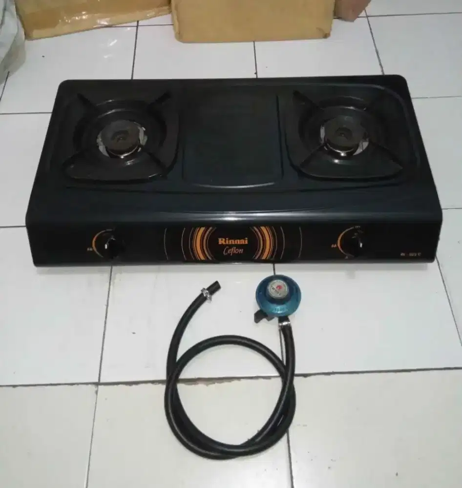 kompor gas rinnai 2 tungku+selang regulator