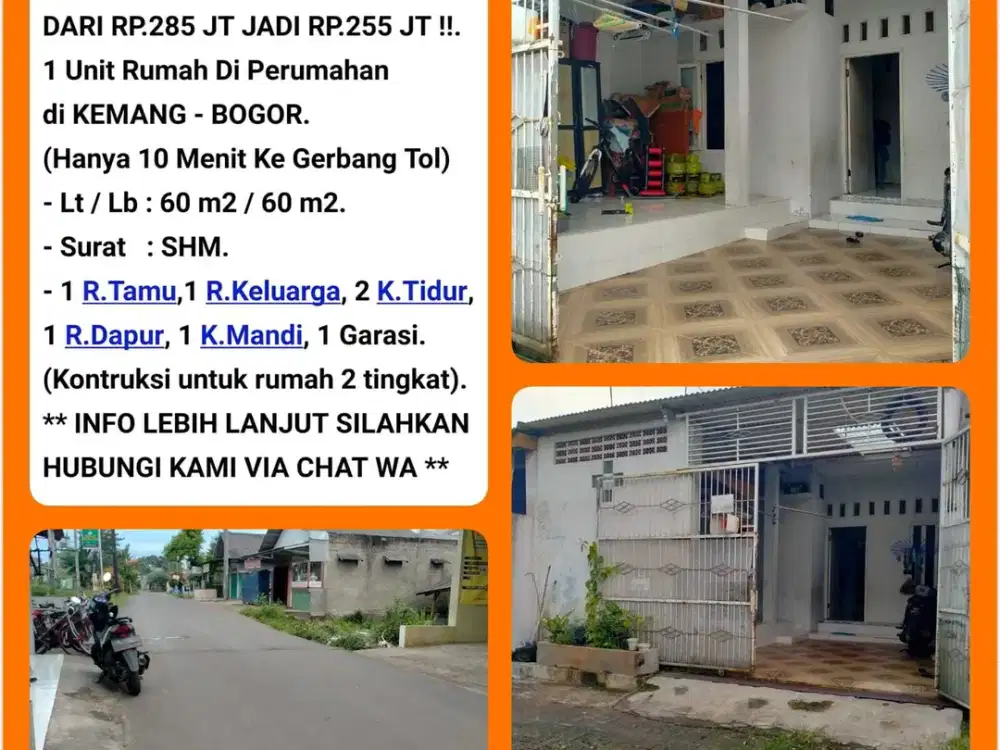 Jual cepat murah BU rumah siap huni di perumahan Kemang-Bogor 003