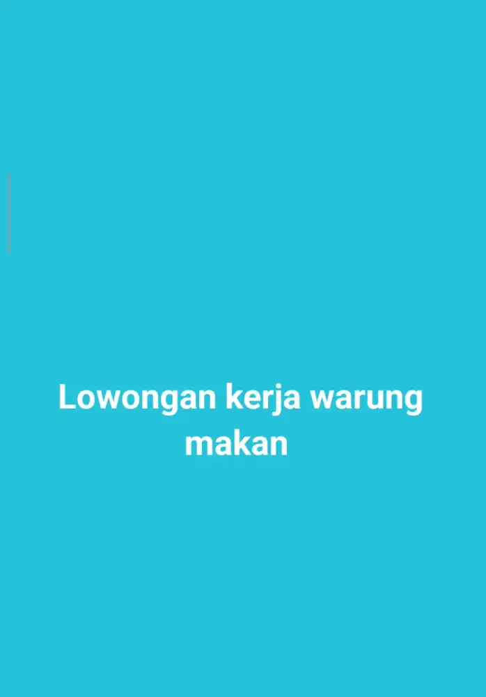 Lowongan kerja khusus wanita untuk rumah makn