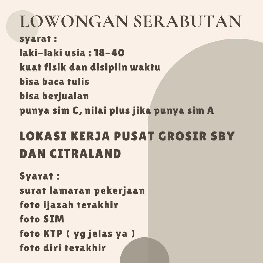 Karyawan serabutan