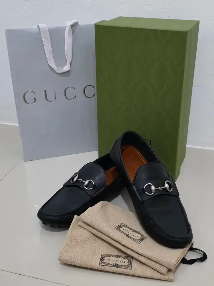 Sepatu Gucci Loafers driver with horsebit 43