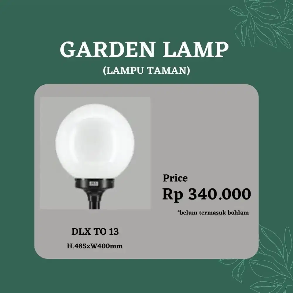 Lampu Taman Bentuk Bulat