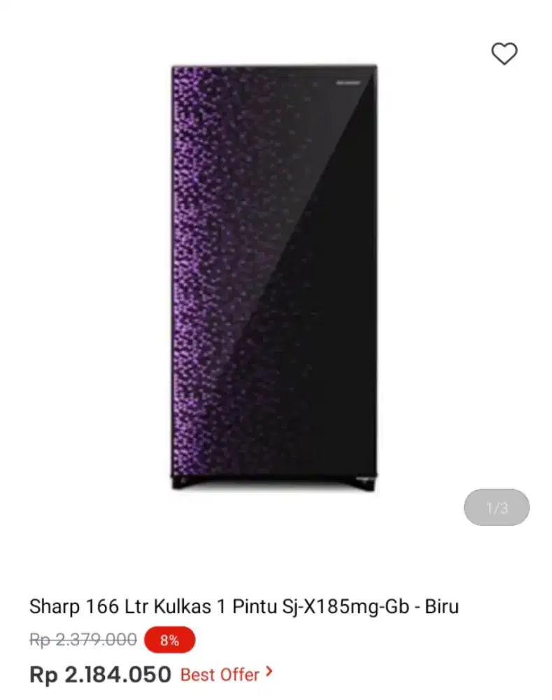 Sharp 166 Ltr Kulkas 2 Pintu Sj-X185mg-Gb - Biru