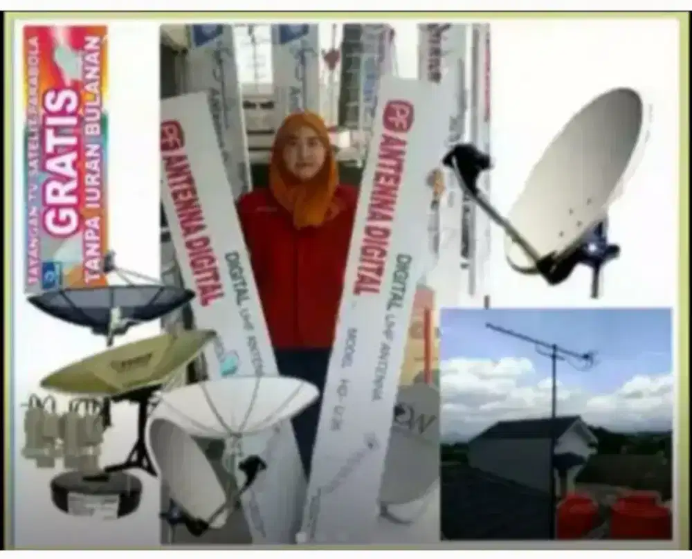 Ahli jasa pasang antena TV digital service parabola dan camera CCTV