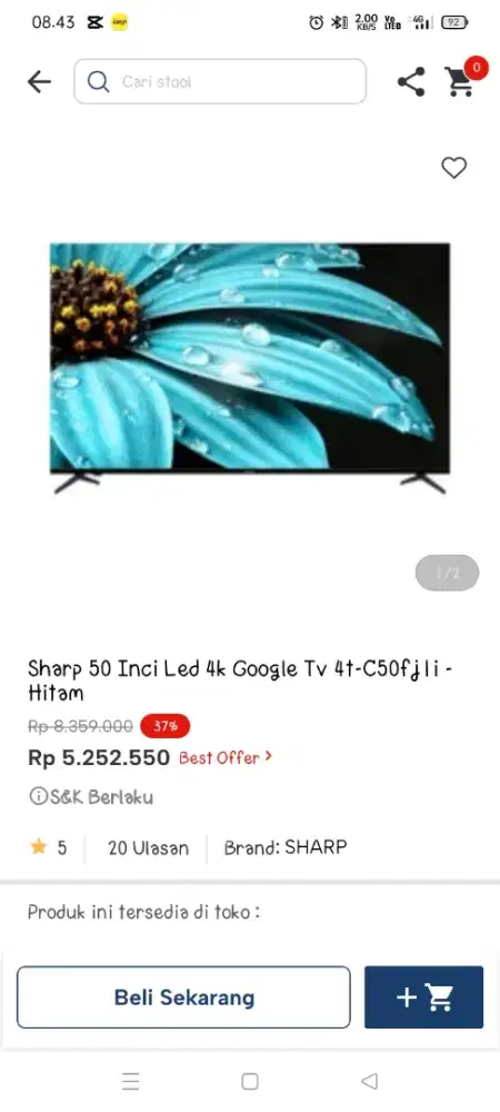 Promo TV 50 inch sharp