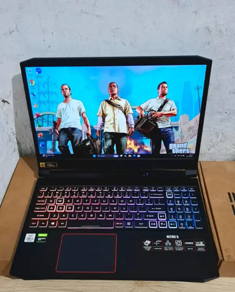 Gaming Nitro 5 AN515-55 
Core i5 gen 10 Gtx 1650ti Ram 12 SSD 512
