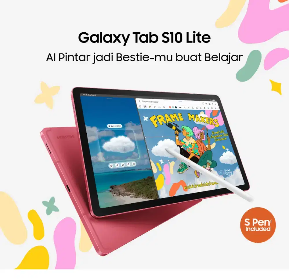 Samsung TAB S10Lite 5G Spen 2025  (NEW RESMI) Cicilan 500rbuan/Bulan