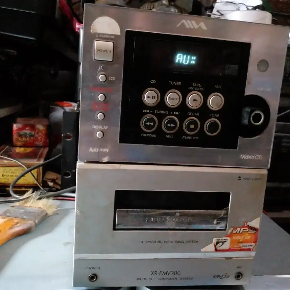 Vintage aiwa micri hify XR-EMV 300 kondisi hidup