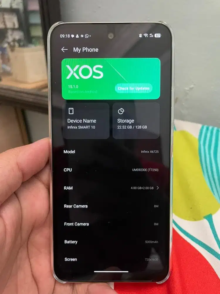 BU dijual infinix smart 10 4/128