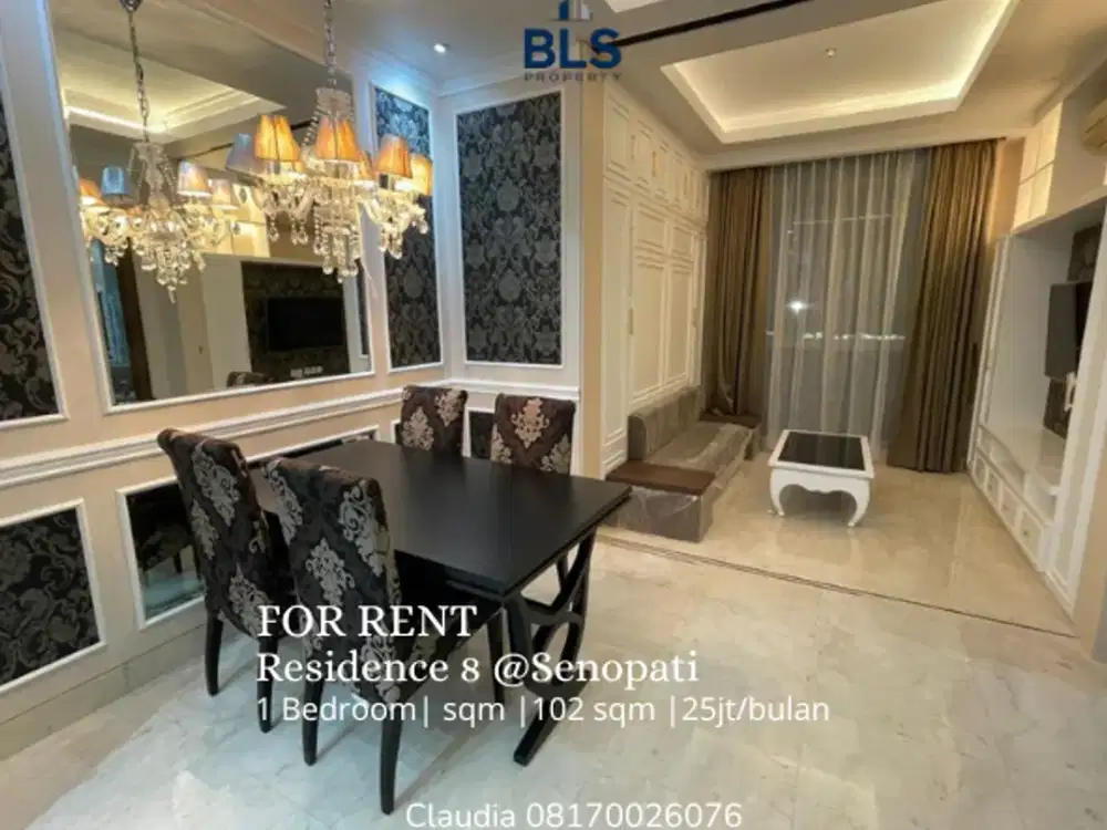 FOR RENT Apartment Residence 8 @Senopati 1BR