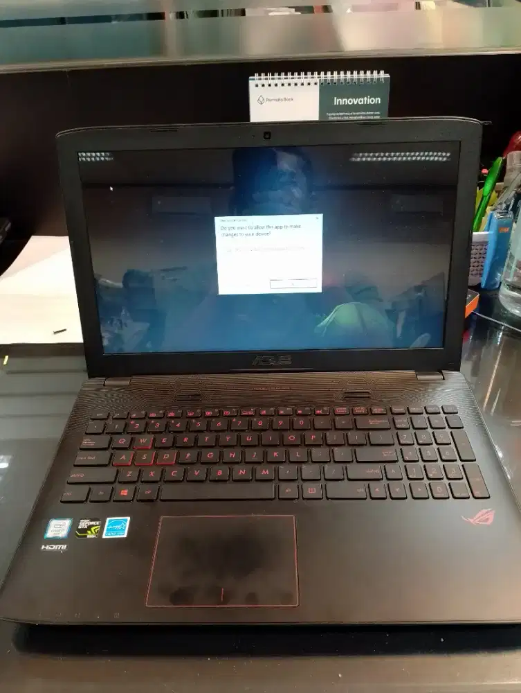 Asus Rog Gl552Vx I7-6700Hq GTX 950M 4Gb Ssd 512Gb Lengkap & Mulus