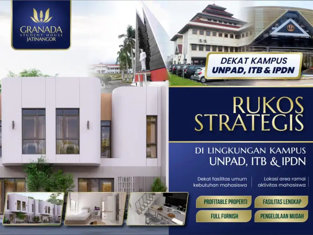 Jual Rumah Kost Kosan RUKOST Strategis Di Jatinangor 6 Menit Dari Kampus ITB UNPAD IPDN Dan IKOPIN