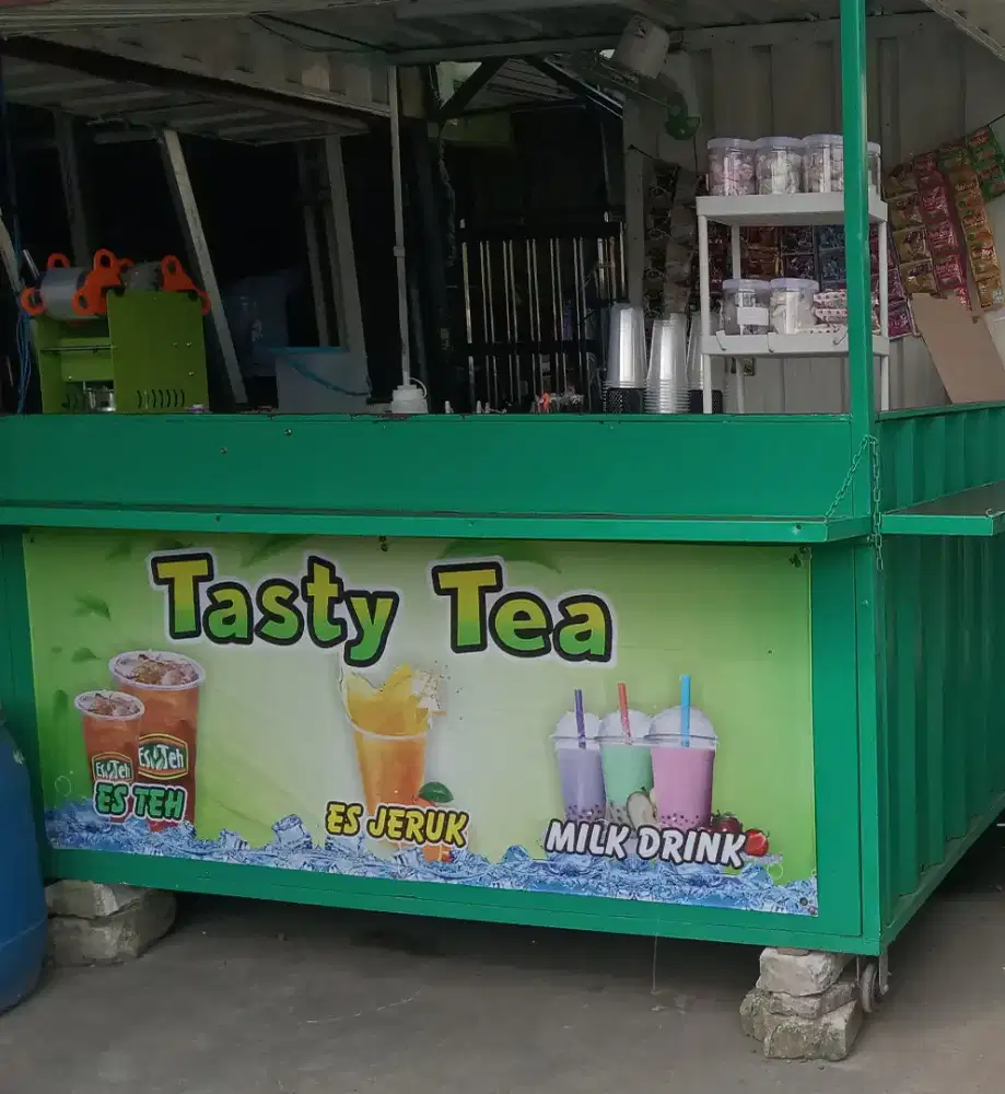 Boot kontener bekas jualan es teh