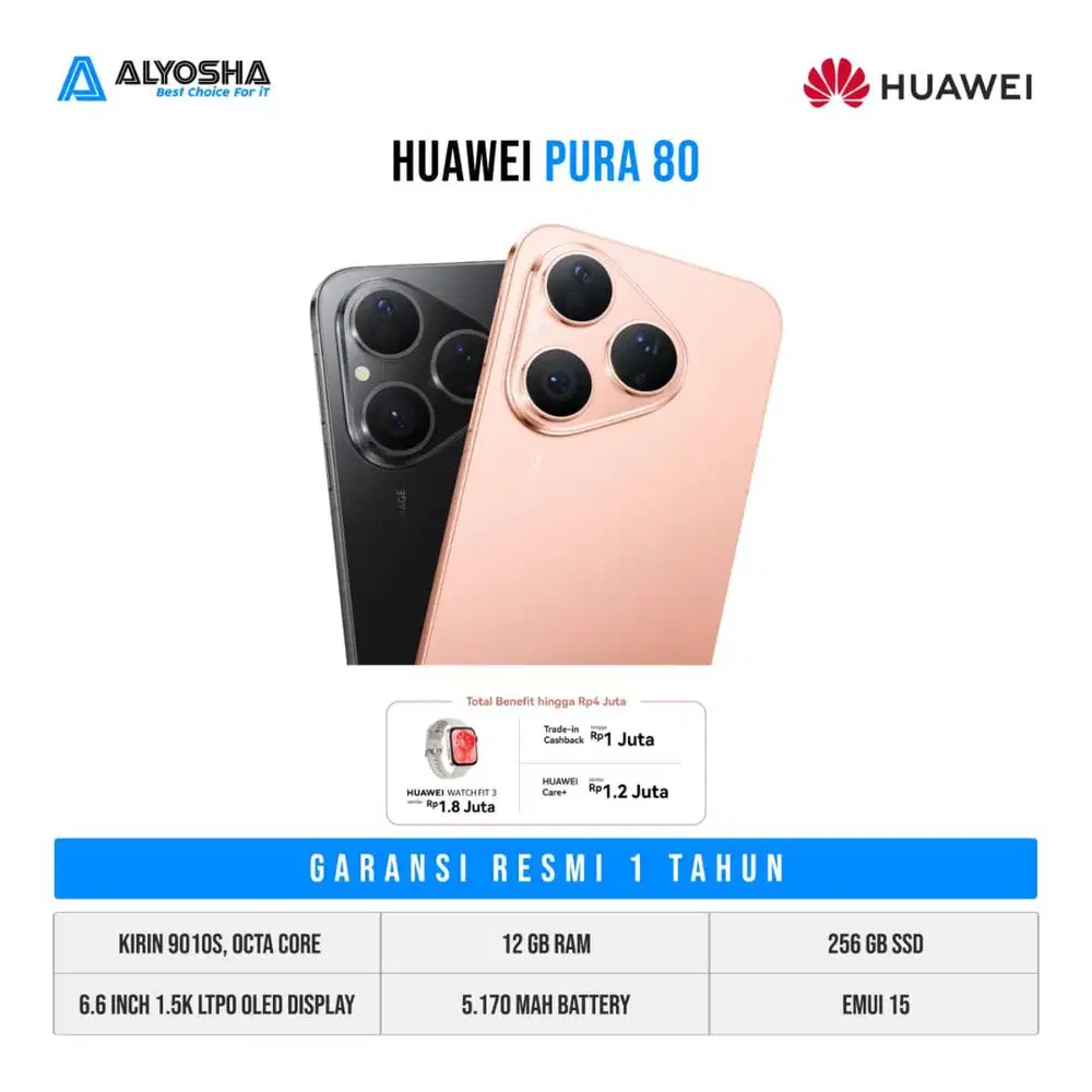 HUAWEI PURA 80 (Frosted Gold,  Frosted Black)