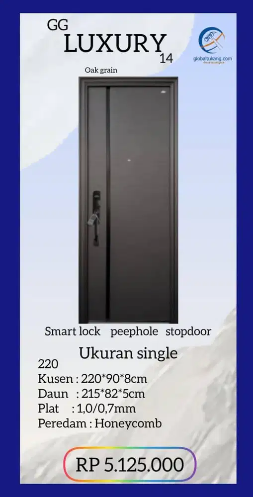 Jual Pintu rumah modern berbahan baja awet sampe cucu kota Padang