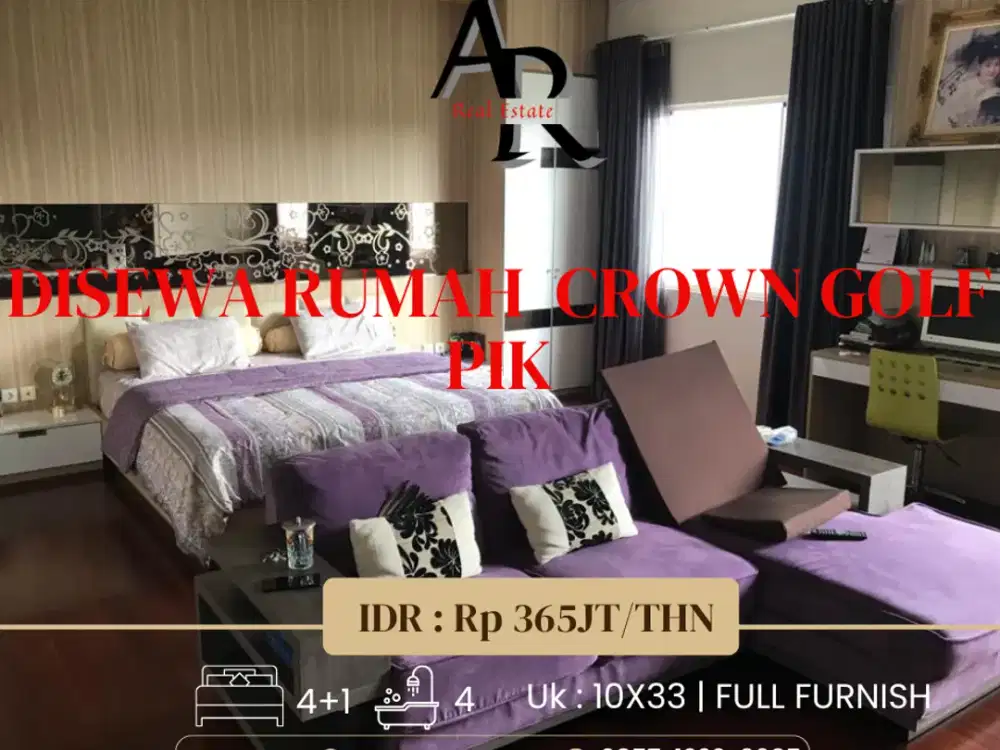 DISEWAKAN RUMAH CROWN GOLF PIK 1  view golf