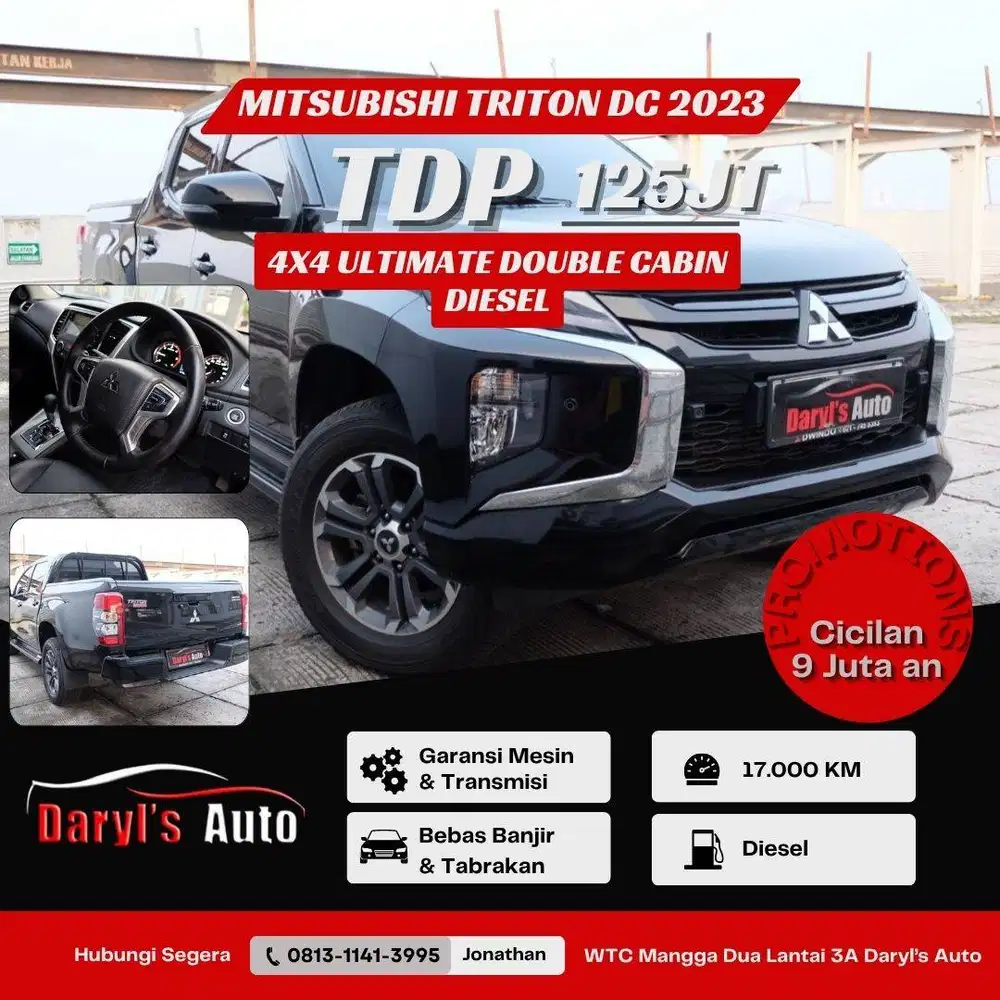 [LOW KM] Mitsubishi Triton Double Cabin 4x4 2023 Diesel