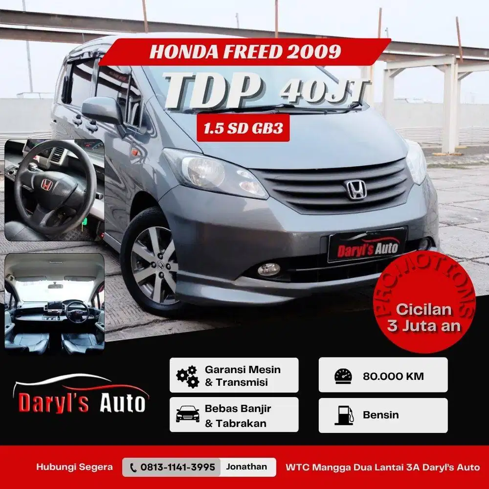 [LOW KM] Honda Freed SD 2009 Promo !