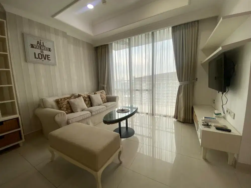 Disewakan Apartemen Denpasar Residence 2 Luas 94 m2 Br Clean And Strategic Unit Walking Distance To Shopping Center And Office Park