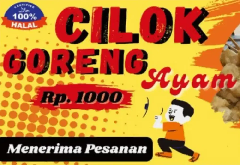 Pedagang keliling cilok goreng