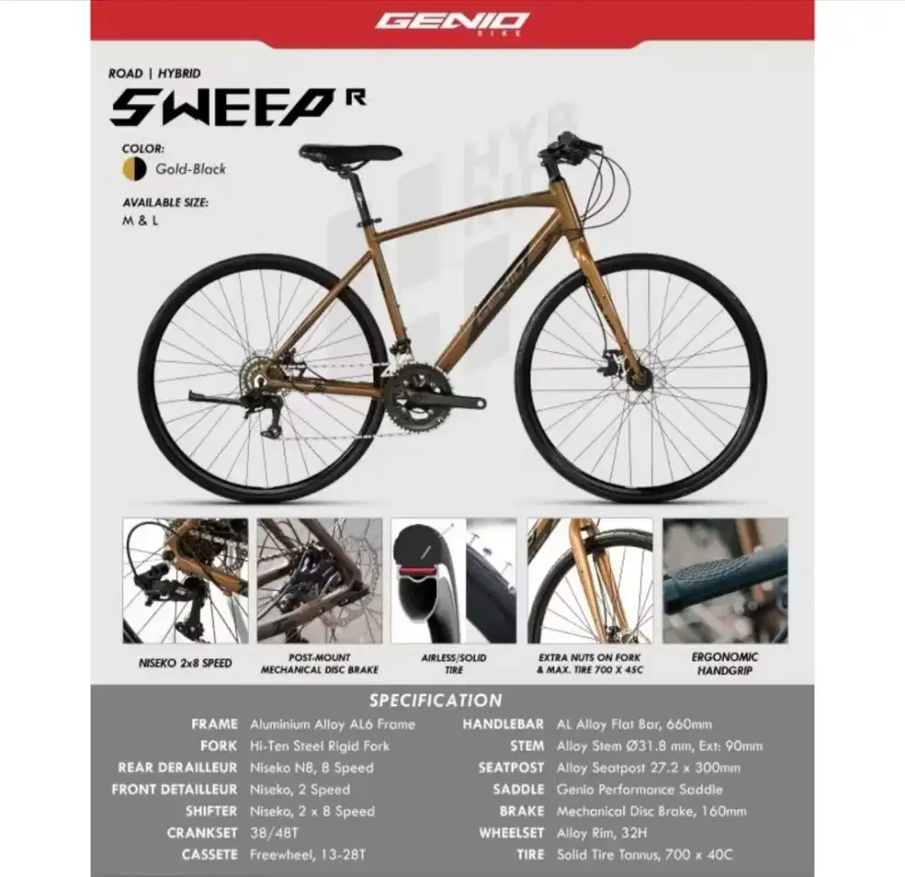 Sepeda Gravel Hybrid Genio Sweep R